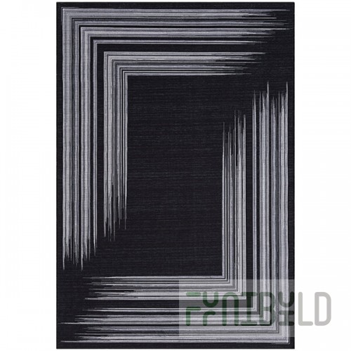 Abani Parker Collection 4' x 6' Cream / Gray Contemporary Geometric Lines Area Rug