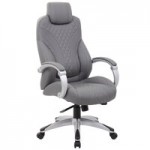 Boss Black CaressoftPlus Vinyl High-Back Heated Executive Chair with Padded Hinged Arms and Synchro-Tilt Mechanism Boss Black CaressoftPlus Vinyl High-Back Heated Executive Chair with Padded Hinged Arms and Synchro-Tilt Mechanism