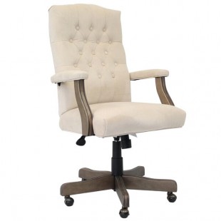 Boss B905DW-CMP Champagne Velvet Executive Chair with Driftwood Frame Boss B905DW-CMP Champagne Velvet Executive Chair with Driftwood Frame