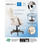 Boss B905DW-CMP Champagne Velvet Executive Chair with Driftwood Frame