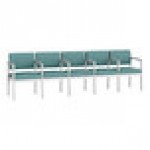 Lesro Lenox Steel Patriot Plus Sea Vinyl 5-Seat Sofa with Center Arms Lesro Lenox Steel Patriot Plus Sea Vinyl 5-Seat Sofa with Center Arms
