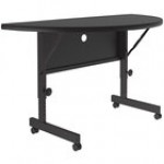 Correll Deluxe Half Round Flip Top Table, 24 Correll Deluxe Half Round Flip Top Table, 24