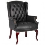 Boss B809-BY Traditional Series Burgundy Wingback Guest Chair Boss B809-BY Traditional Series Burgundy Wingback Guest Chair