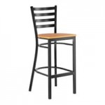 Lancaster Table & Seating Clear Coat Finish Ladder Back Chair with 2 1/2