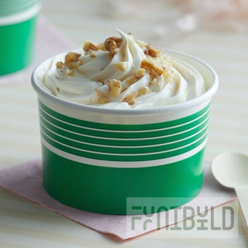Choice 16 oz. Green Paper Frozen Yogurt / Soup / Food Cup - 50/Pack