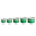 Choice 16 oz. Green Paper Frozen Yogurt / Soup / Food Cup - 50/Pack