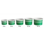 Choice 16 oz. Green Paper Frozen Yogurt / Soup / Food Cup - 50/Pack