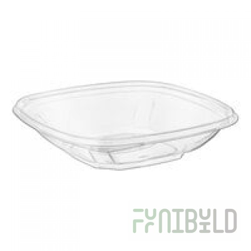 Sabert 15008B500 Bowl2 8 oz. Clear PET Square Deli / Catering Bowl - 500/Case