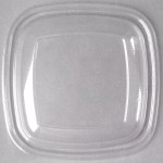 Sabert 52800B300 Bowl2 Clear Dome Lid for 24, 32, and 48 oz. Square Bowls - 300/Case