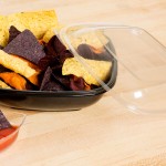 Sabert 52800B300 Bowl2 Clear Dome Lid for 24, 32, and 48 oz. Square Bowls - 300/Case