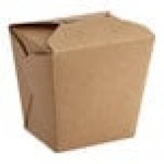 Emperor's Select 32 oz. White Chinese / Asian Paper Take-Out Container with Wire Handle - 50/Pack