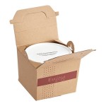 Sabert Soup-N-Serve 64 oz. White Plastic Container and Kraft Corrugated Cardboard Box Set - 30/Case