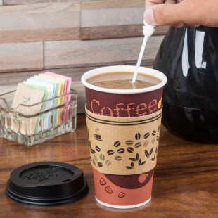 Royal Paper STRNPLUG-W Stix To Go White Beverage Plug and Stirrer - 2,000/Case