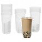 Tossware Natural 24 oz. Customizable Plant-Based PLA Plastic Rounded Bottom Arc 96 mm Cold Cup - 1,000/Case