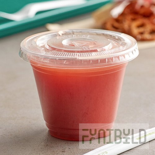 Choice 9 oz. Clear PET Plastic Cup with Flat Lid - 50/Pack