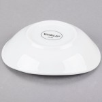 Libbey Porcelana Infinity 4 oz. Bright White Oval Porcelain Bowl - Sample