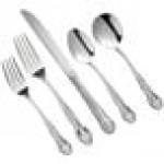 Acopa Capulet 18/0 Stainless Steel Heavy Weight Flatware 5-Piece Set - Sample