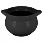 RAK Porcelain Chef's Fusion 5 oz. Volcano Black Porcelain Frying Pan - 12/Case