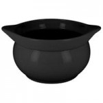 RAK Porcelain Chef's Fusion 5 oz. Volcano Black Porcelain Frying Pan - 12/Case