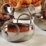 American Metalcraft BD35 10 oz. Stainless Steel Balti Dish - 4 1/4