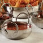 American Metalcraft BD35 10 oz. Stainless Steel Balti Dish - 4 1/4