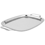 Vollrath 82122 Elegant Reflections Stainless Steel Oblong Serving Tray with Handles - 18