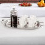 Vollrath 82122 Elegant Reflections Stainless Steel Oblong Serving Tray with Handles - 18