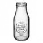 Acopa 10 oz. Embossed Glass Milk Bottle - 12/Case Acopa 10 oz. Embossed Glass Milk Bottle - 12/Case