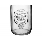 Acopa 10 oz. Embossed Glass Milk Bottle - 12/Case Acopa 10 oz. Embossed Glass Milk Bottle - 12/Case
