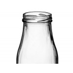 Acopa 10 oz. Embossed Glass Milk Bottle - 12/Case Acopa 10 oz. Embossed Glass Milk Bottle - 12/Case