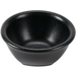 Hall China from Steelite International HL44600AFCA Foundry 2.5 oz. Black China Sauce Dish - 36/Case Hall China from Steelite International HL44600AFCA Foundry 2.5 oz. Black China Sauce Dish - 36/Case