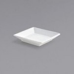 Front of the House Kyoto 4 oz. Bright White Square Porcelain Footed Sauce Dish - 6/Case Front of the House Kyoto 4 oz. Bright White Square Porcelain Footed Sauce Dish - 6/Case