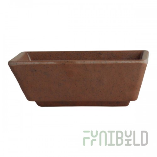 Creations Cali from Steelite International 2 oz. Redwood Melamine Rectangular Dish - 24/Case
