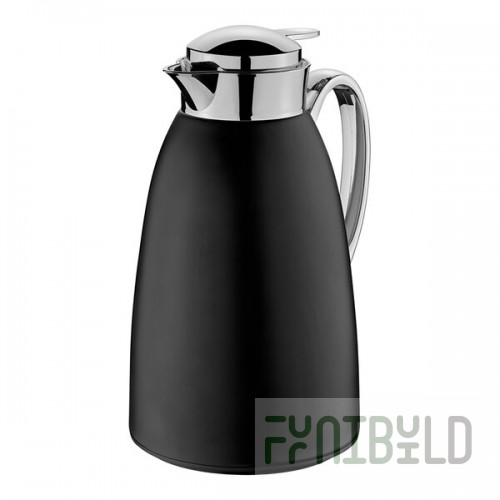 Cilio Venezia 34 oz. Stainless Steel Matte Black Insulated Carafe / Server C543865