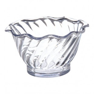 Dinex Turnbury 5 oz. Clear Plastic Tulip Swirl Bowl - 96/Case Dinex Turnbury 5 oz. Clear Plastic Tulip Swirl Bowl - 96/Case