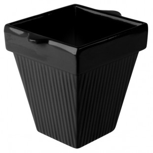 TableCraft CW1470BK 2 Qt. Black Cast Aluminum Square Condiment Bowl TableCraft CW1470BK 2 Qt. Black Cast Aluminum Square Condiment Bowl