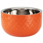 Bon Chef Diamond Collection Cold Wave 7 Qt. Orange Triple Wall Bowl