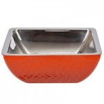 Bon Chef Diamond Collection Cold Wave 7 Qt. Orange Triple Wall Bowl