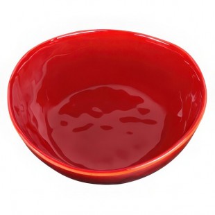 Elite Global Solutions Maya 17 oz. Red Reactive Glaze Irregular Round Melamine Bowl - 6/Case Elite Global Solutions Maya 17 oz. Red Reactive Glaze Irregular Round Melamine Bowl - 6/Case
