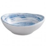 Elite Global Solutions D431OV Van Gogh Black 5 oz. Oval Melamine Bowl - 6/Case