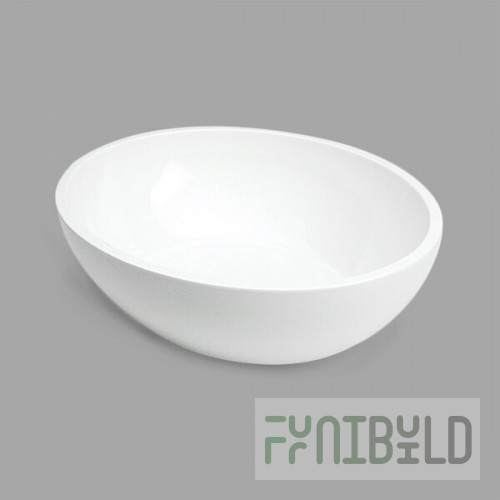 Delfin from Steelite International DFBOV1210ME020 Metro White 88 oz. Oval Melamine Bowl