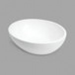 Delfin from Steelite International DFBOV1210ME020 Metro White 88 oz. Oval Melamine Bowl