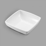 Delfin from Steelite International DFBOV1210ME020 Metro White 88 oz. Oval Melamine Bowl