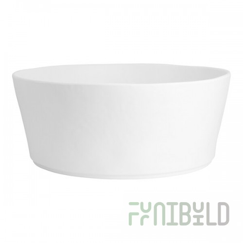 Creations Cali from Steelite International 3.5 Qt. White Melamine Round Bowl - 6/Case