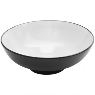 American Metalcraft 56 oz. Black and White Melamine Noodle Bowl American Metalcraft 56 oz. Black and White Melamine Noodle Bowl