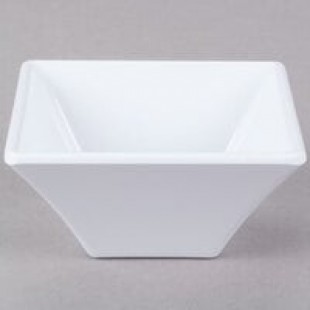 Thunder Group 69004WT Classic White 8 oz. Square Melamine Bowl - 12/Pack Thunder Group 69004WT Classic White 8 oz. Square Melamine Bowl - 12/Pack