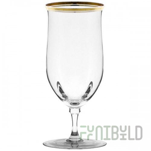 10 Strawberry Street Windsor 16 oz. Gold Band Water Goblet - 4/Pack