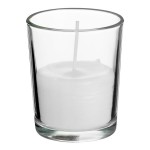 Leola Candle 15 Hour Clear Glass Wax Filled Votives - 48/Case Leola Candle 15 Hour Clear Glass Wax Filled Votives - 48/Case