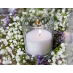 Leola Candle 15 Hour Clear Glass Wax Filled Votives - 48/Case Leola Candle 15 Hour Clear Glass Wax Filled Votives - 48/Case