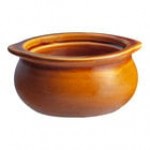 Acopa 12 oz. Brown and Ivory Stoneware Onion Soup Crock / Bowl - 24/Case